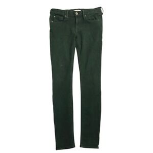 7 For All Mankind Skinny Jeans Dark Green Women's Size 27